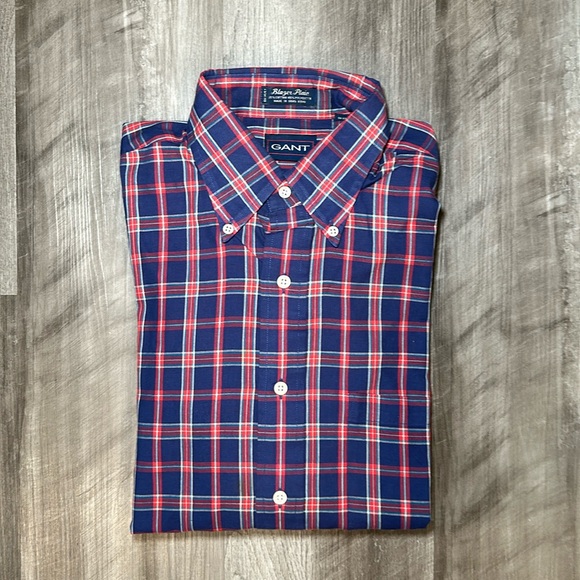 Gant Blazer Plaid Long Sleeve Button Down - 15.5 33 (Medium) - Picture 1 of 6